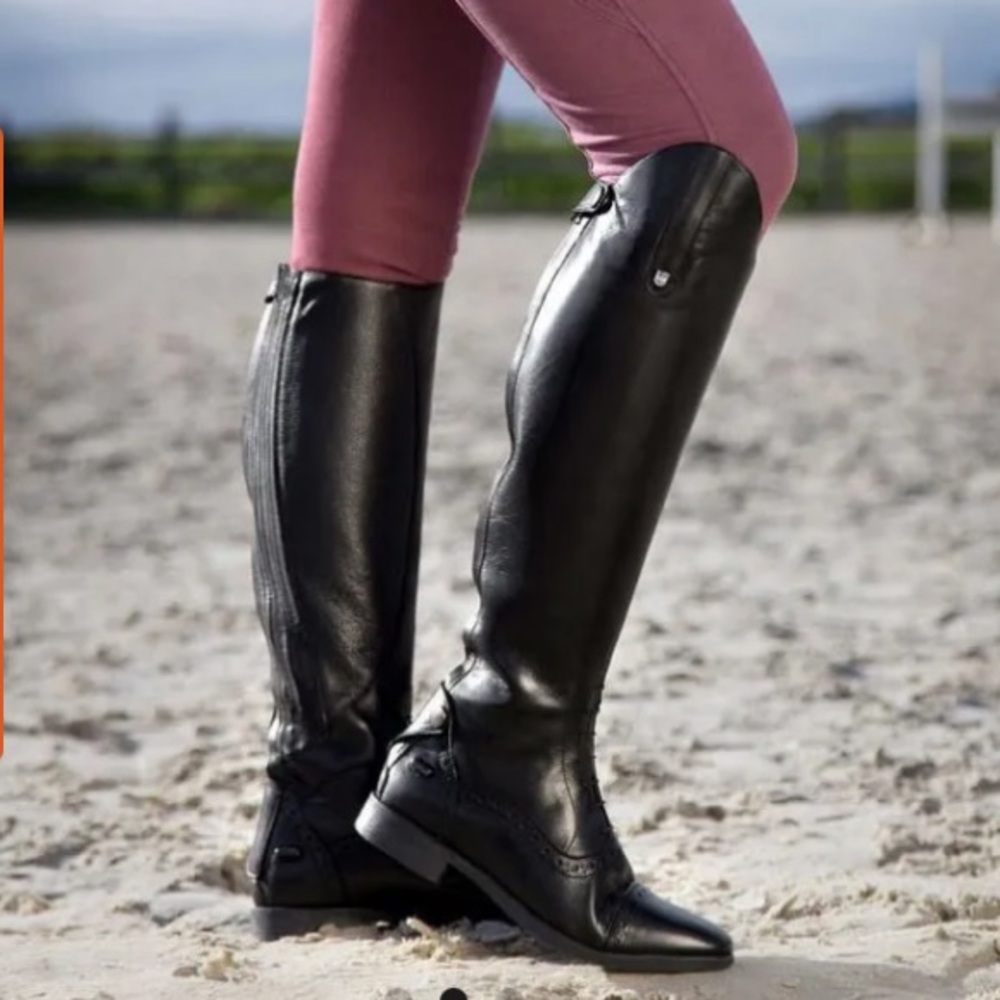 Horze Equestrian English Riding Boots Genuine Leather Sz42R - EU (10R-USA)